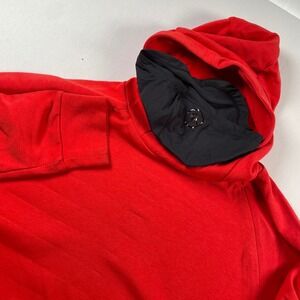Backcountry Mens Active Tech Hoodie Red Built-in Face Mask Gaiter Pullover Med